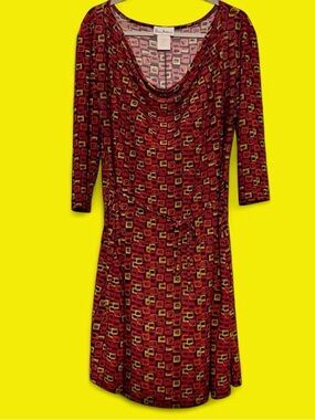 EUC Vintage Olivia Matthews Geometric Print dress